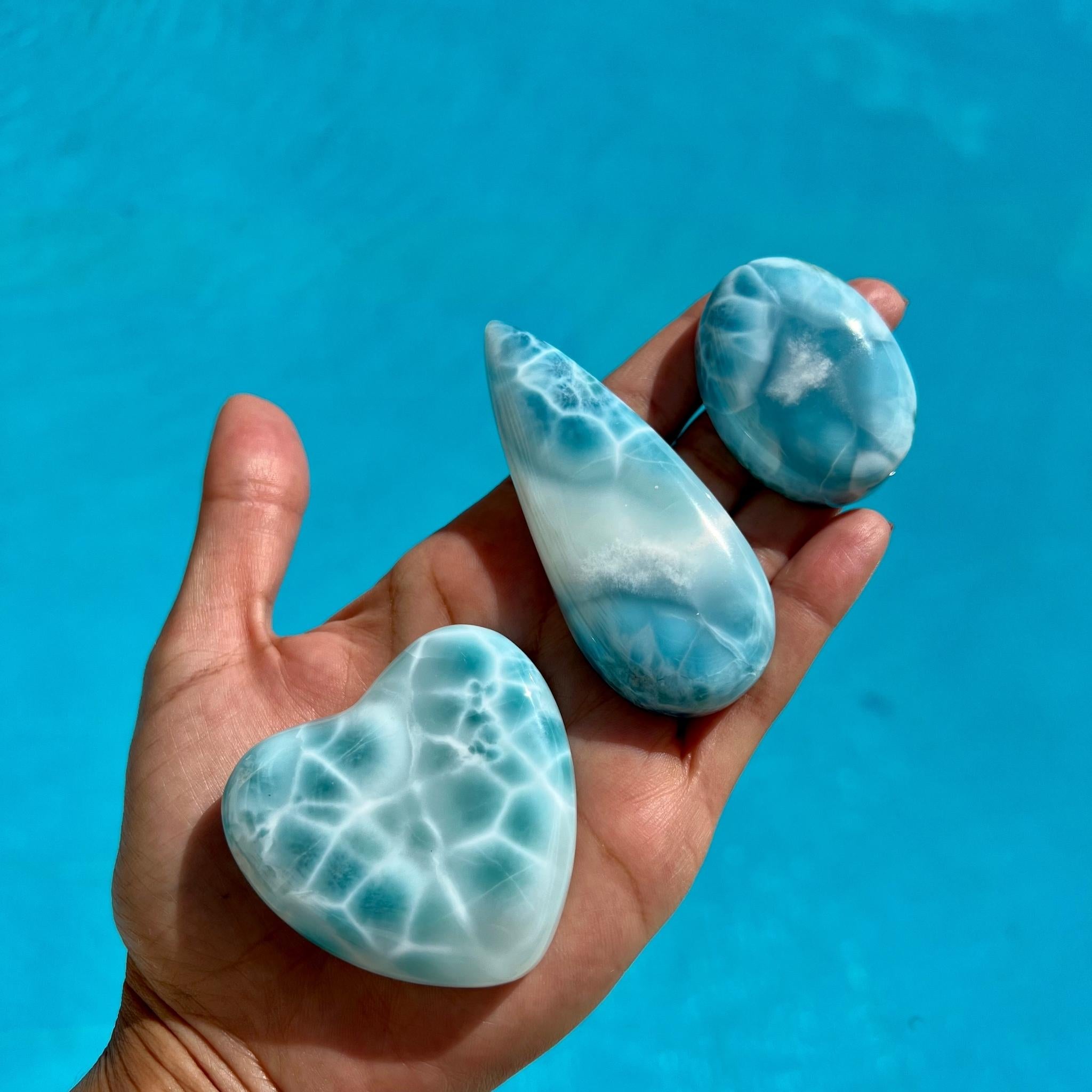 Larimar blue stones jewelry