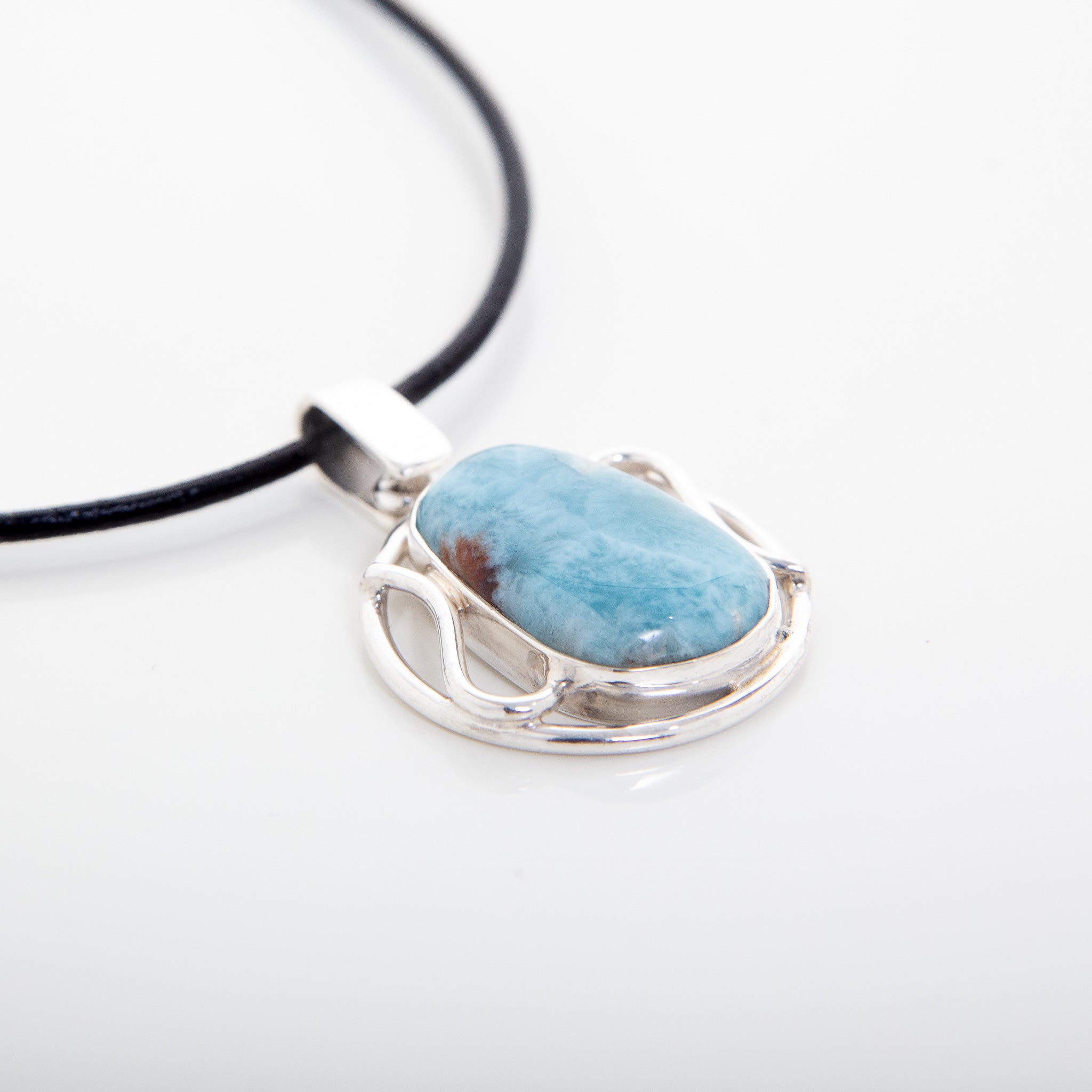 Silver Larimar Pendant Baruch Artisan Jewelry The Larimar Shop®