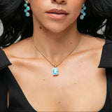 Larimar Gold Vermeil Pendant Emilia