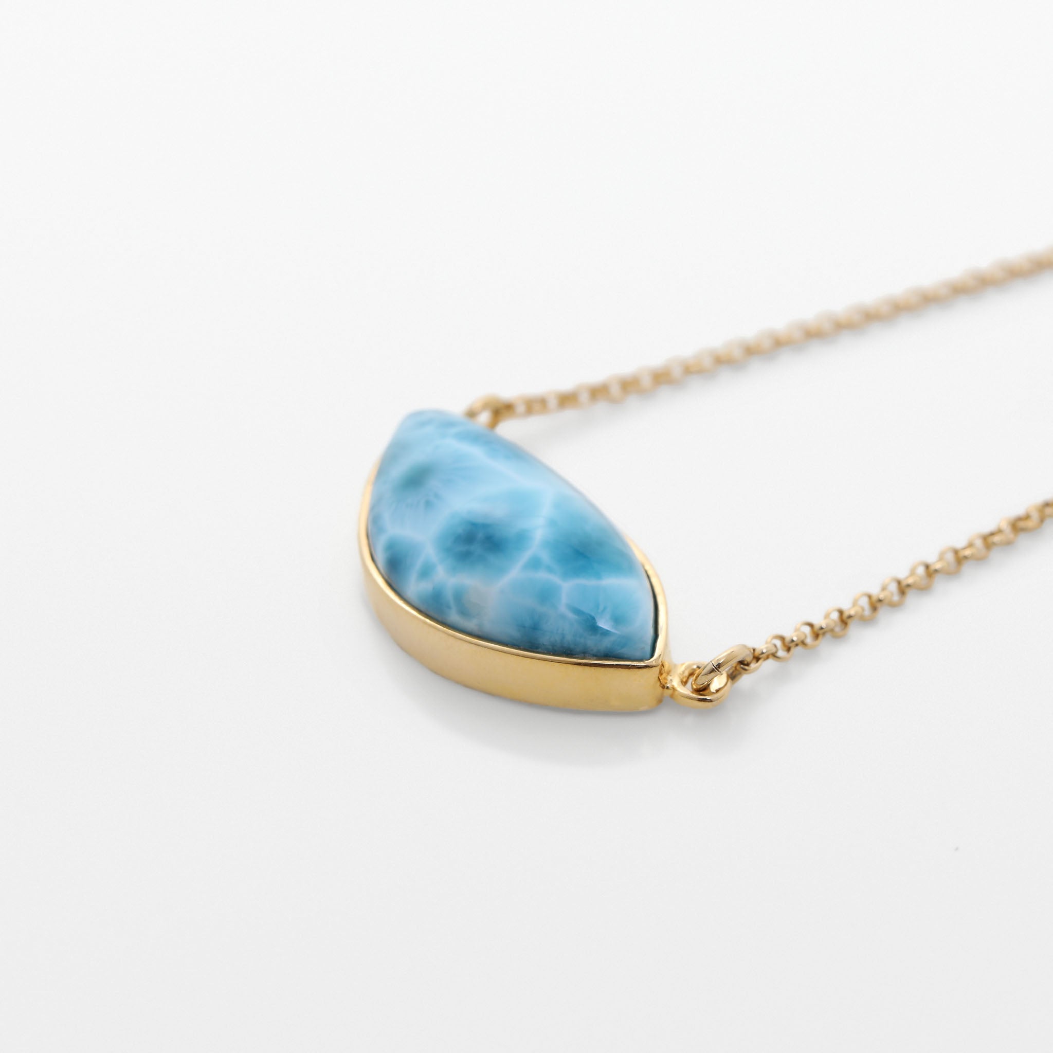 Gold Vermeil Larimar Necklace Iva