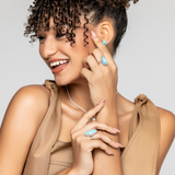 Larimar and Silver Ring