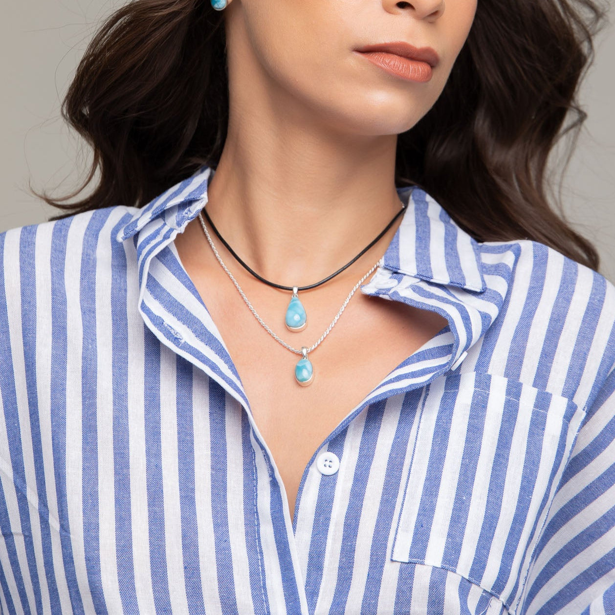 Larimar Duo Pendant Tuscany