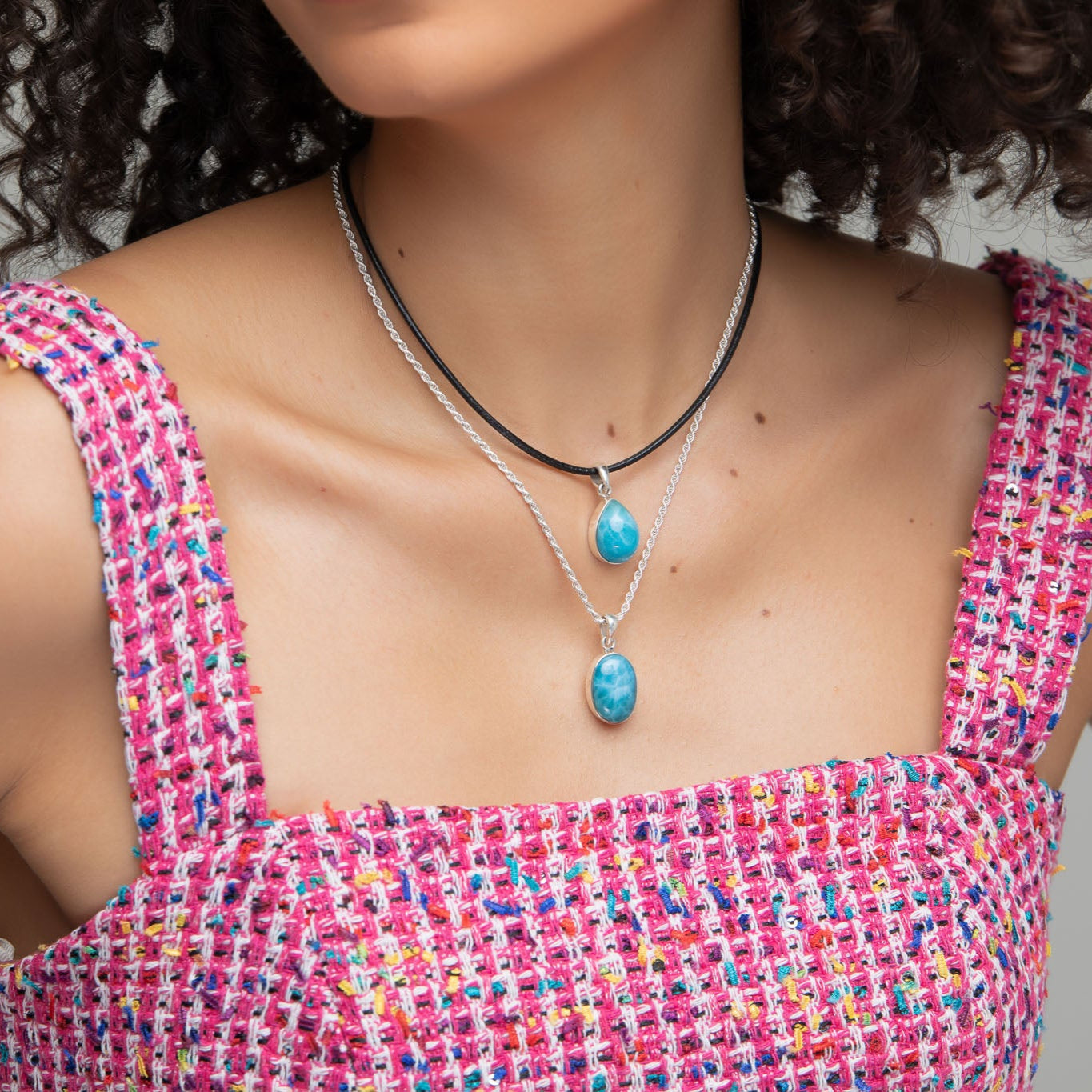 Larimar Duo Pendant Sofia