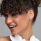 Larimar Studs Remi Square Petite