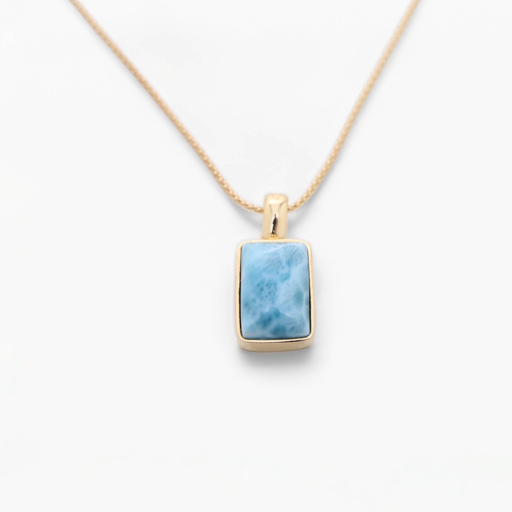 Larimar Gold Vermeil Pendant Emilia