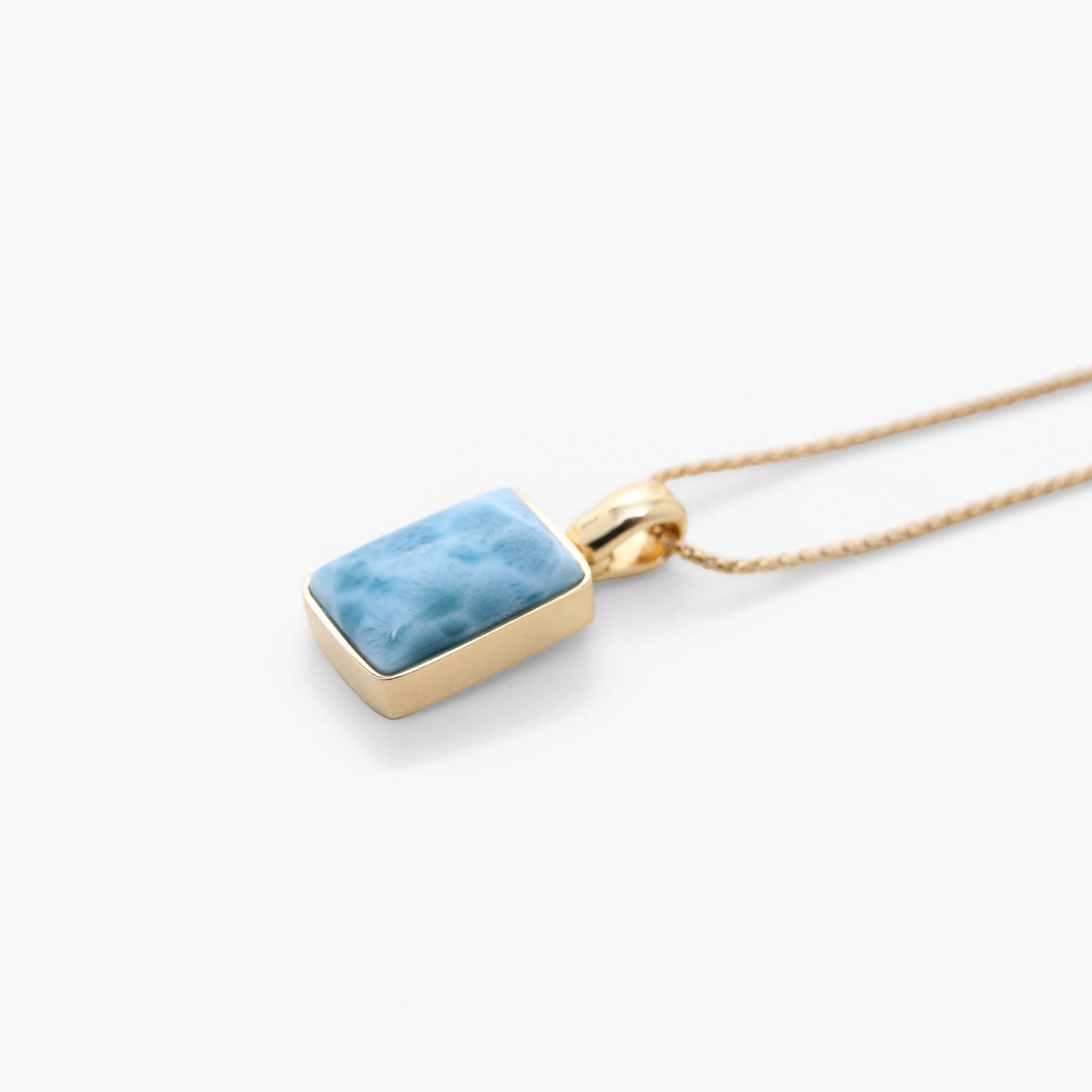 Larimar Gold Vermeil Pendant Emilia