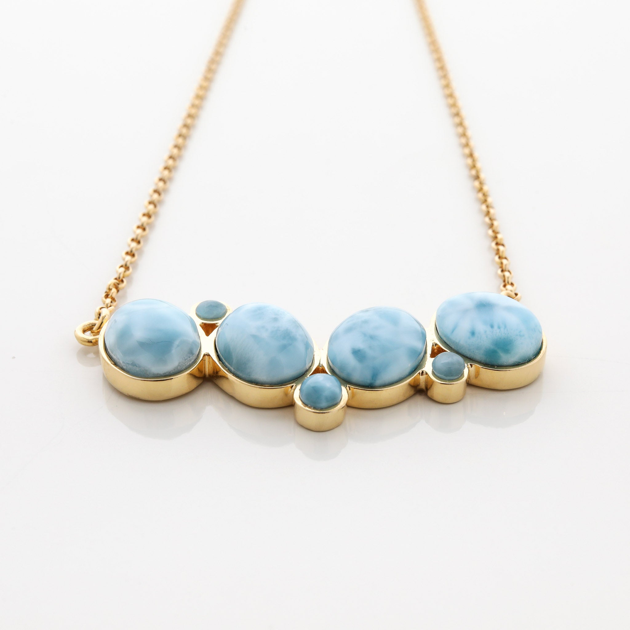 Gold Vermeil Larimar Necklace Athena