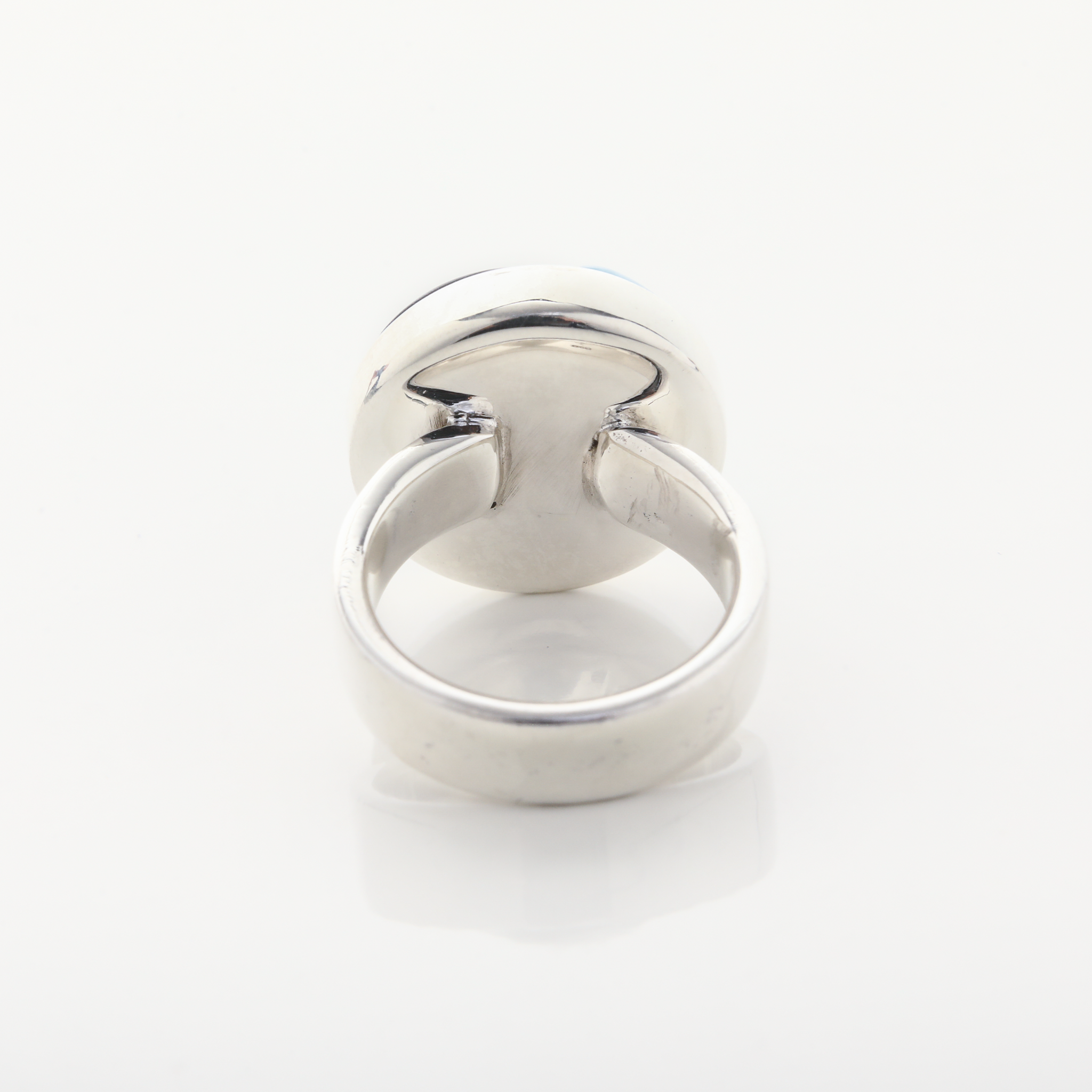 Cow Horn and Larimar Ring