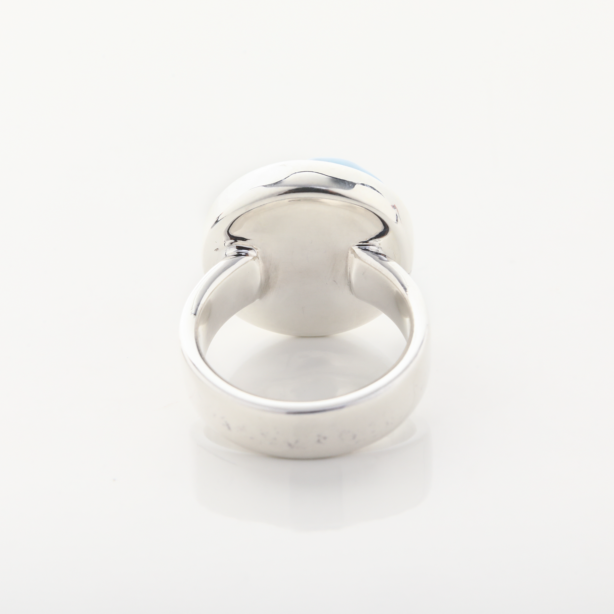 Larimar and Pink Conch Ring