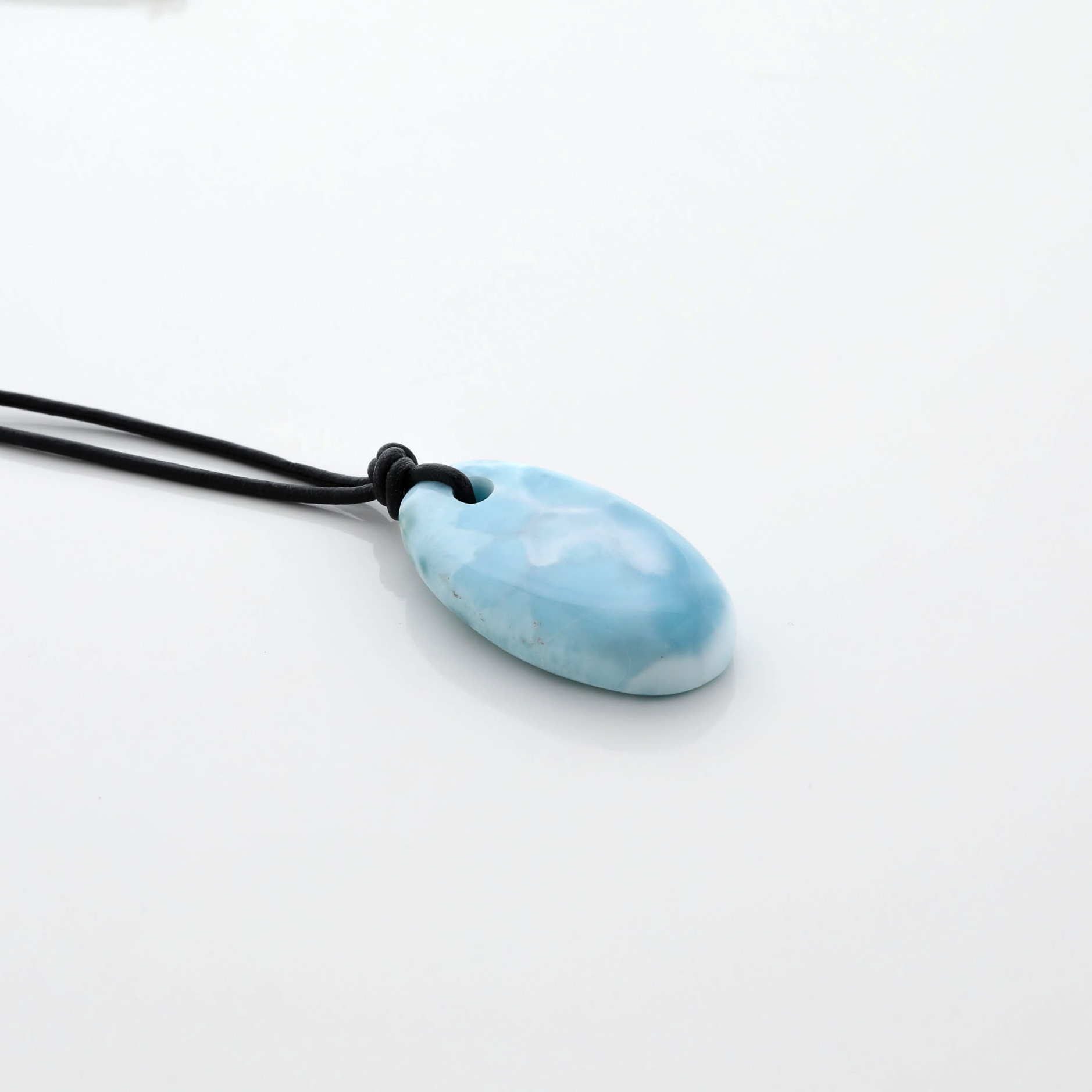 Larimar Leather Necklace Rupert | Larimar Stone | The Larimar Shop