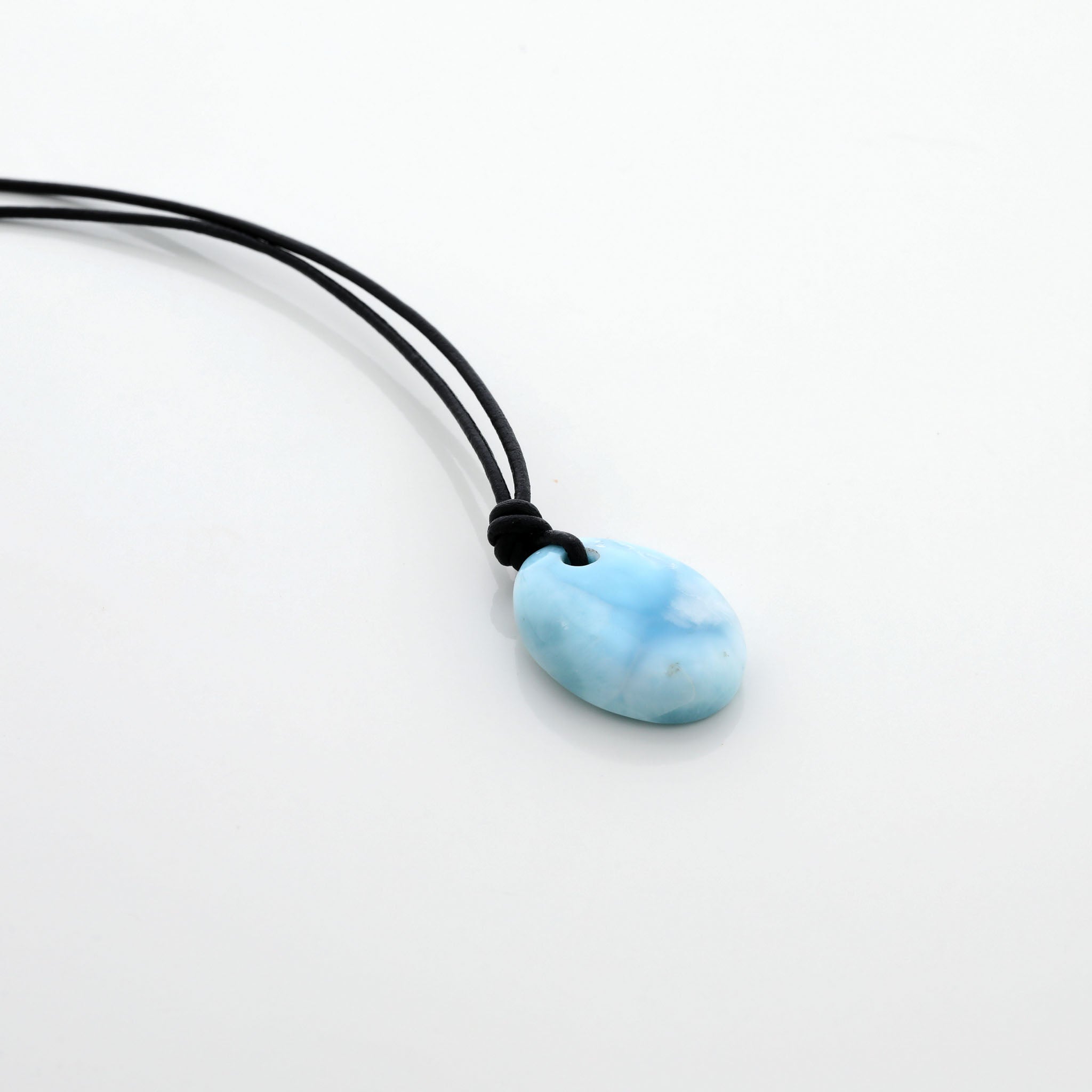 Larimar Leather Necklace Jason