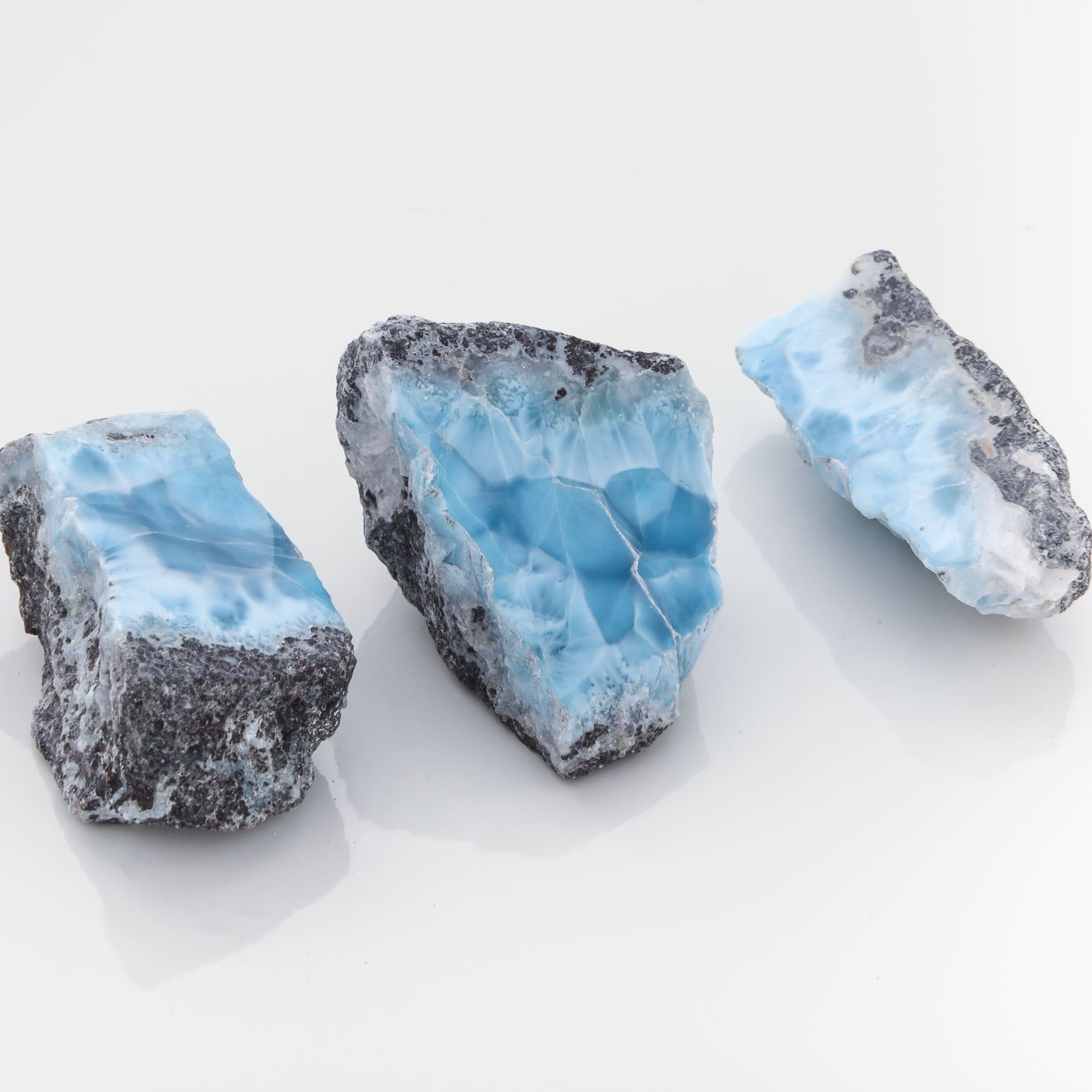 Larimar Paperweights Set