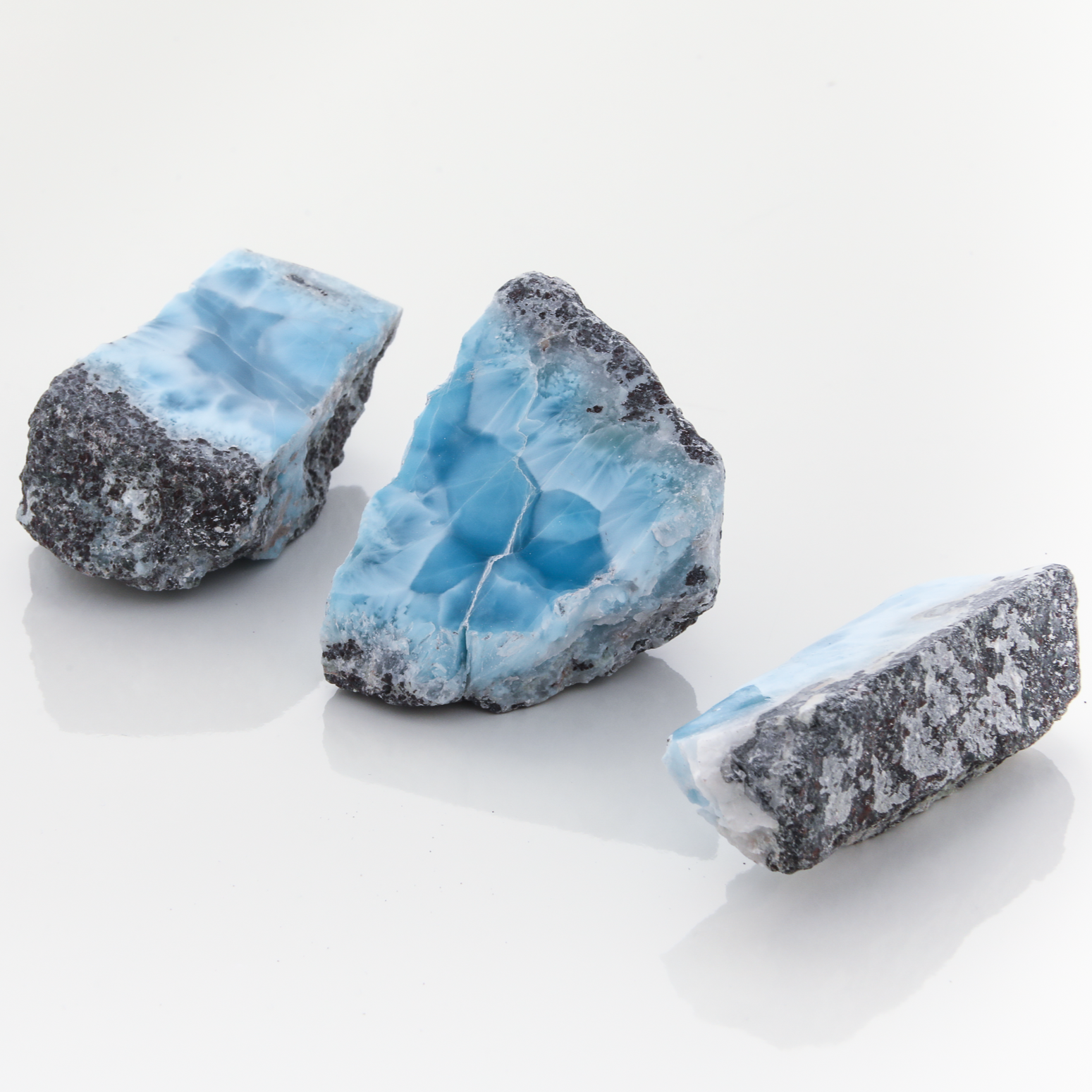 Larimar Paperweights Set