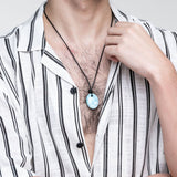 Larimar Leather Necklace Jason