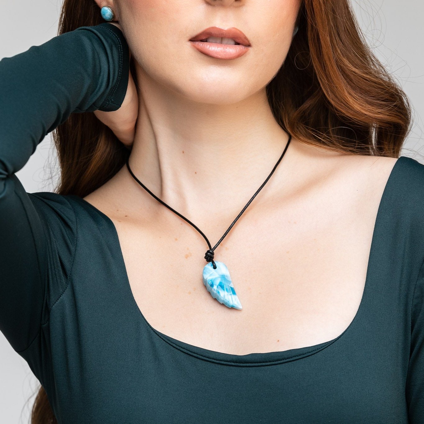 Larimar Wing Necklace Alya