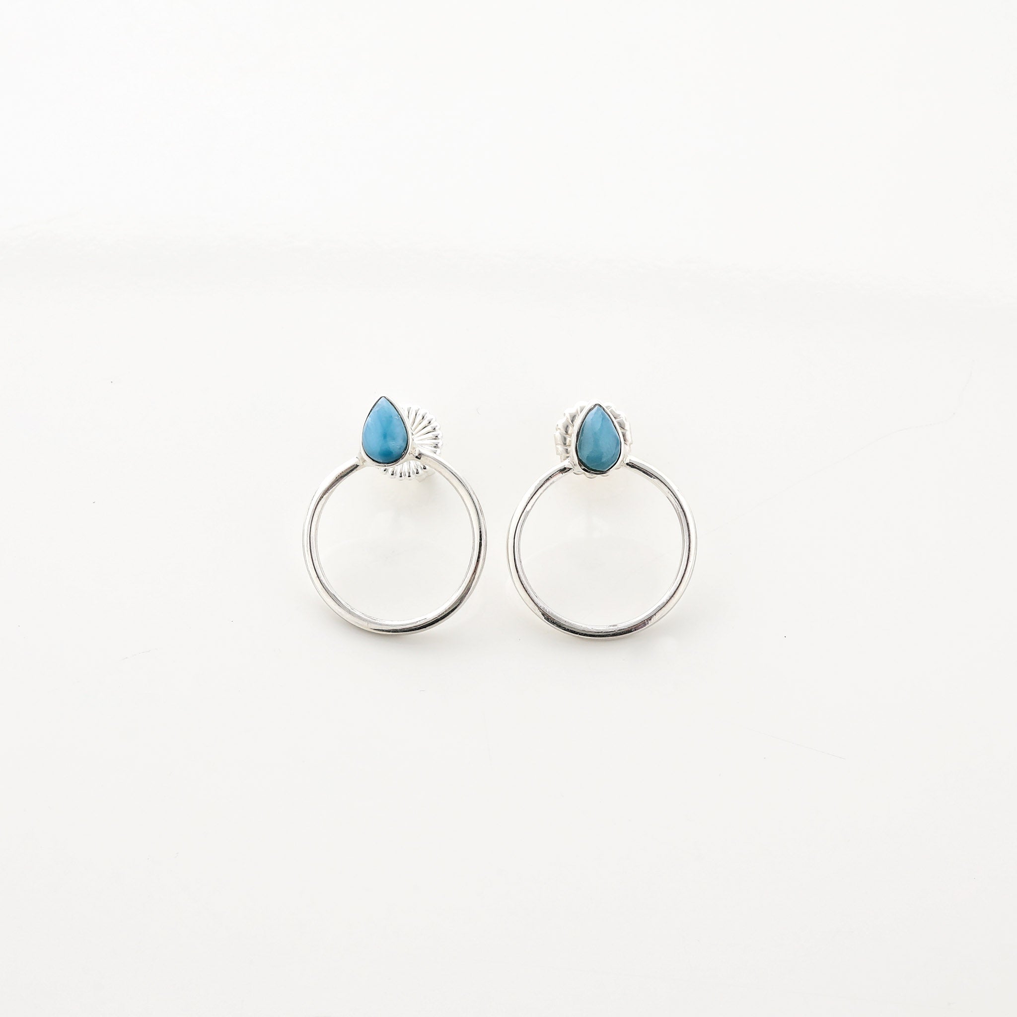 Larimar Earrings Vera Teardrop Studs
