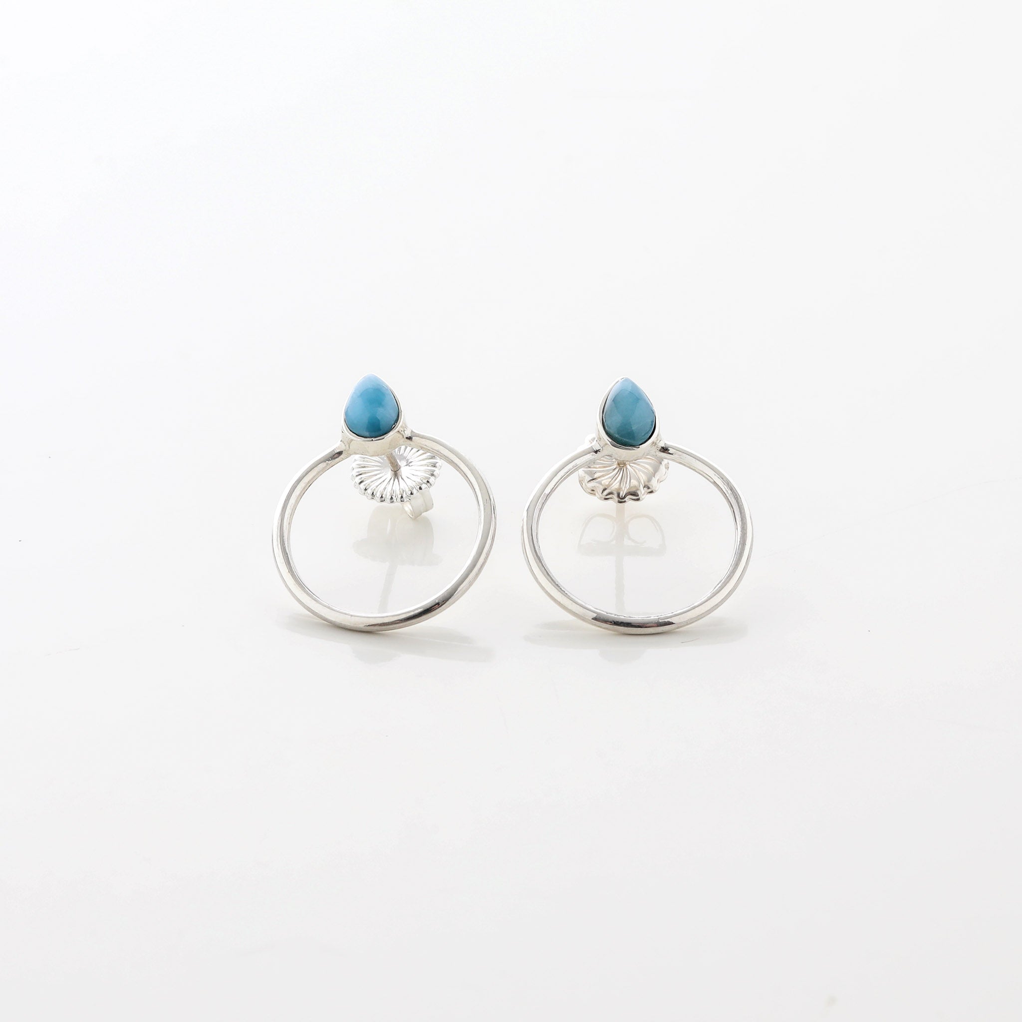 Larimar Earrings Vera Teardrop Studs