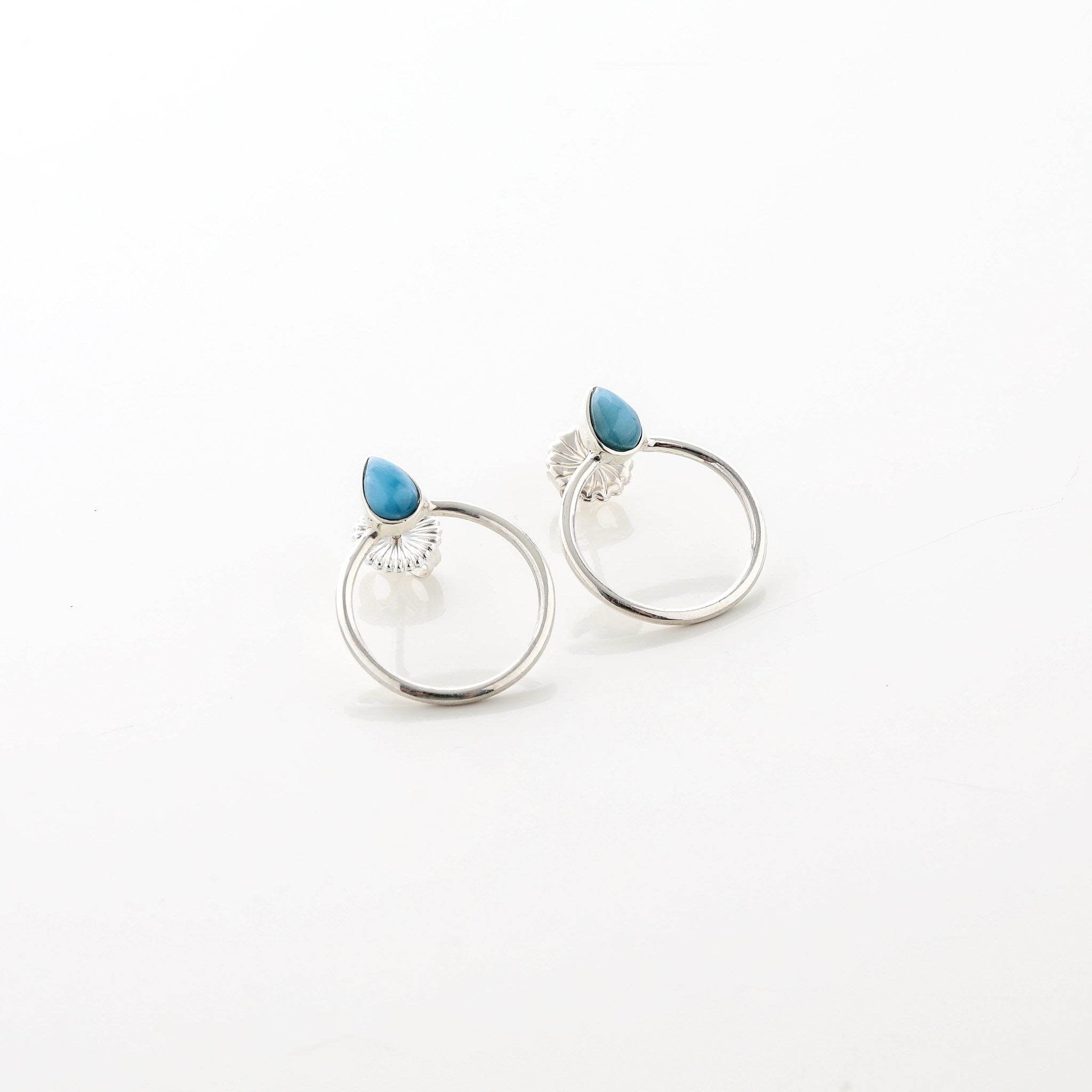 Larimar Earrings Vera Teardrop Studs