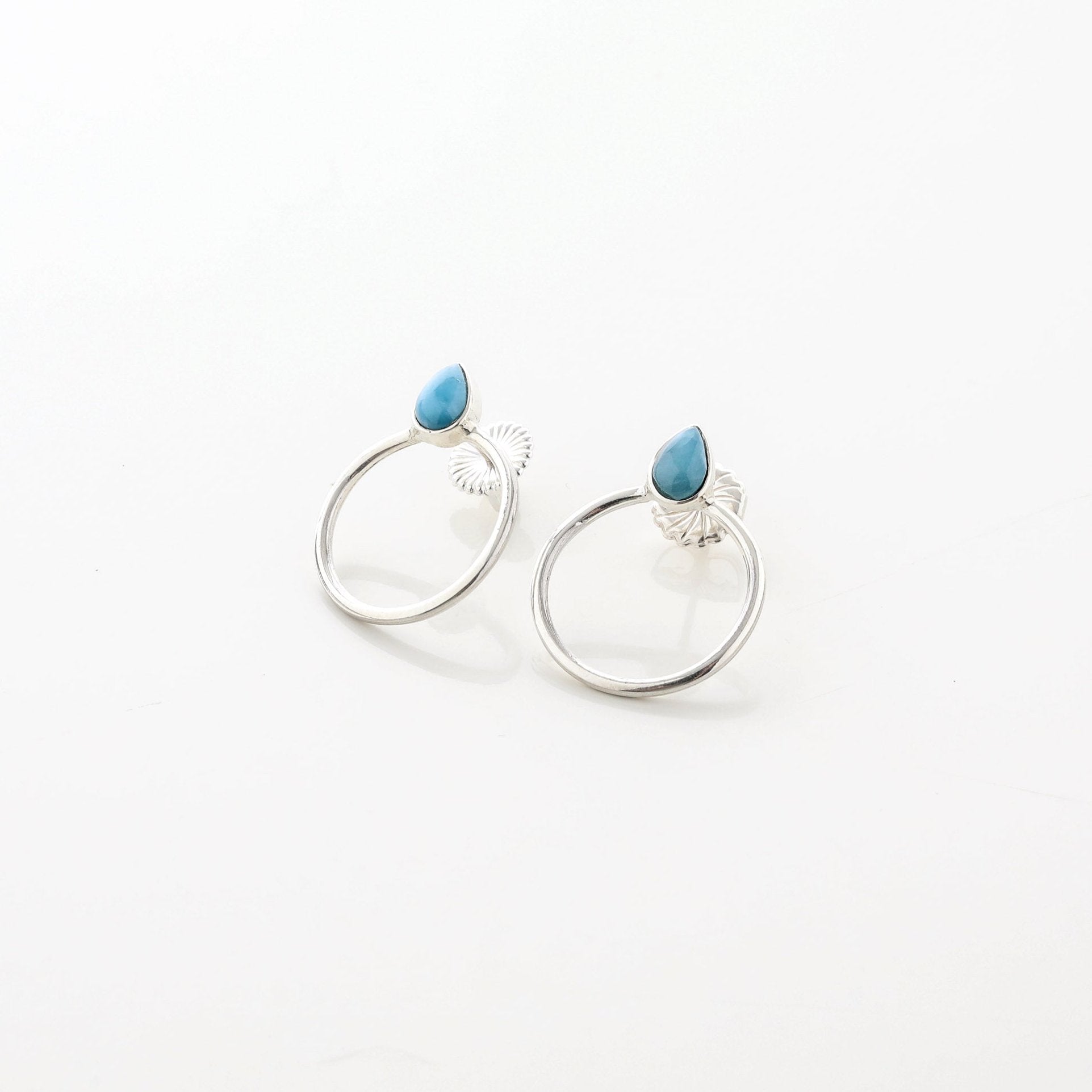 Larimar Earrings Vera Teardrop Studs