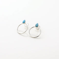 Larimar Earrings Vera Teardrop Studs