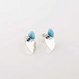 Larimar and Silver Vivia Earrings