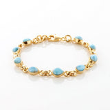 Dominican Larimar Astral Bracelet Gold Vermeil