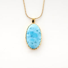 Oval shape and radiant finish Cressida Pendant Gold Vermeil