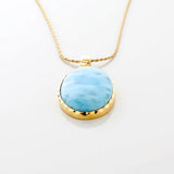 Oval shape and radiant finish Cressida Pendant Gold Vermeil