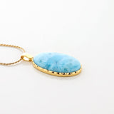 Oval shape and radiant finish Cressida Pendant Gold Vermeil