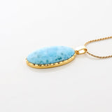 Oval shape and radiant finish Cressida Pendant Gold Vermeil