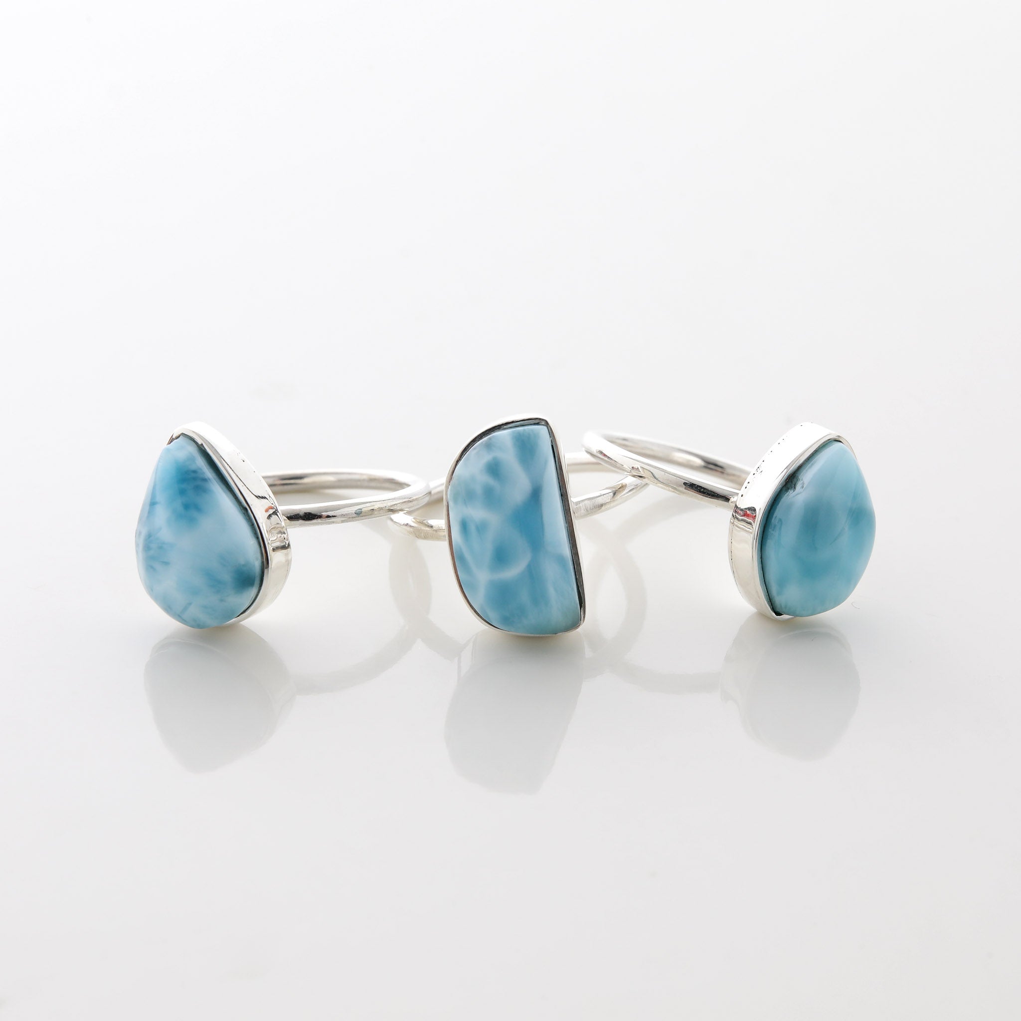 LarimarStone Ring Trio Theresa