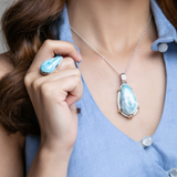 Larimar TearDrop Ring Elara