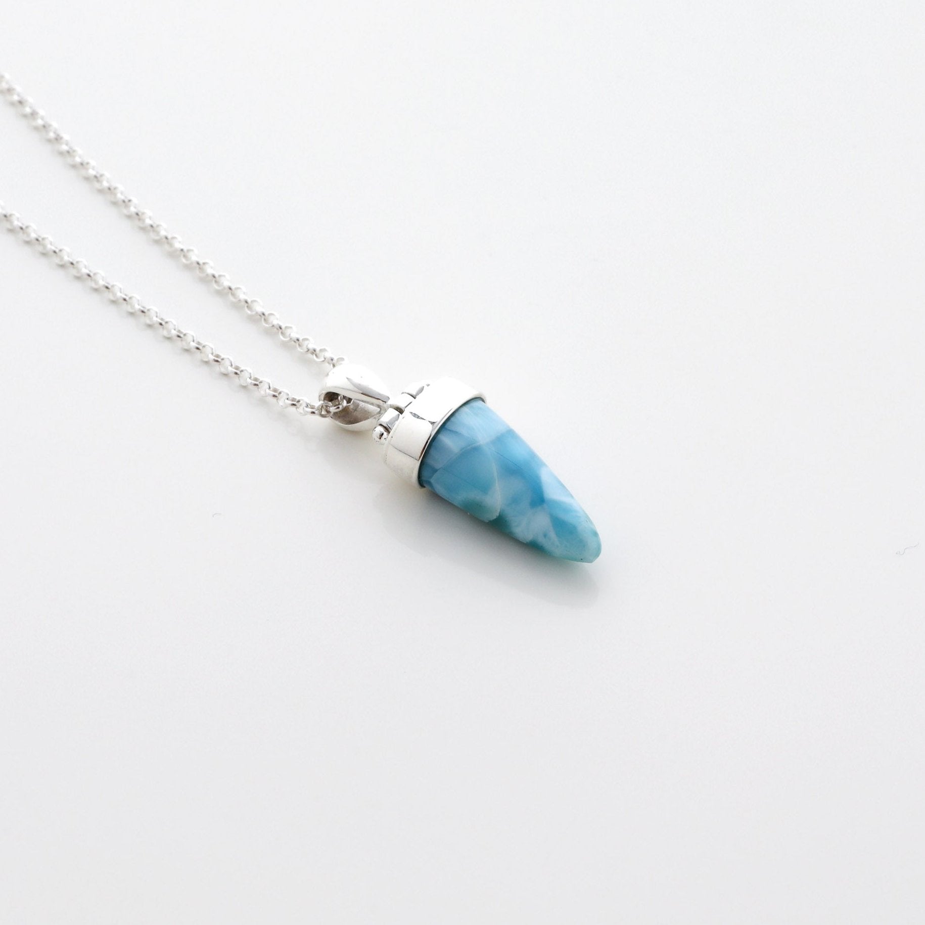 Larimar Tusk Pendant Kodiak | Men's Larimar Jewelry | Dominican