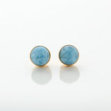 Larimar Earrings Studs in 18k Gold Remi