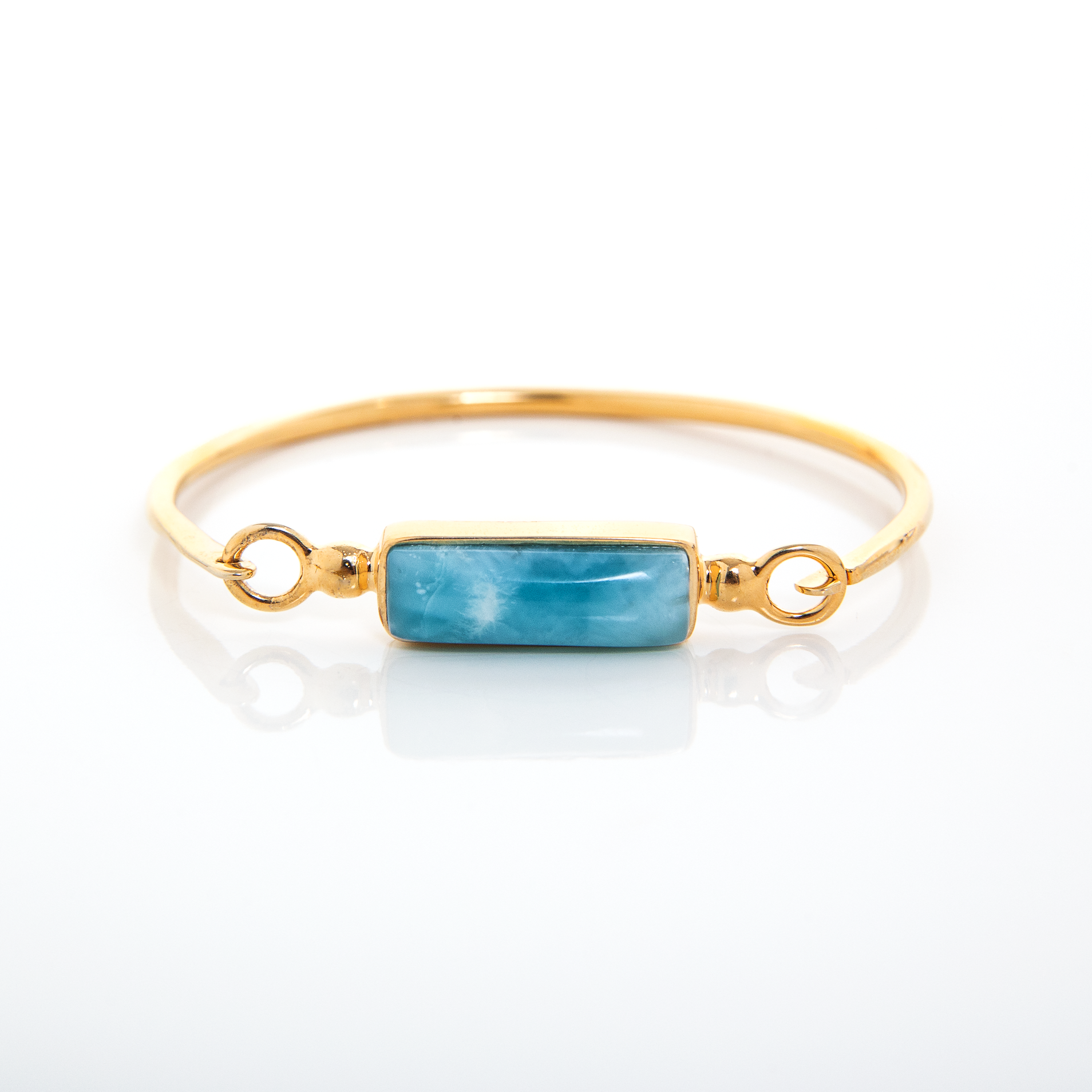 Gold Vermeil Larimar Bangle Bracelet Rye