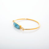 Gold Vermeil Larimar Bangle Bracelet Rye