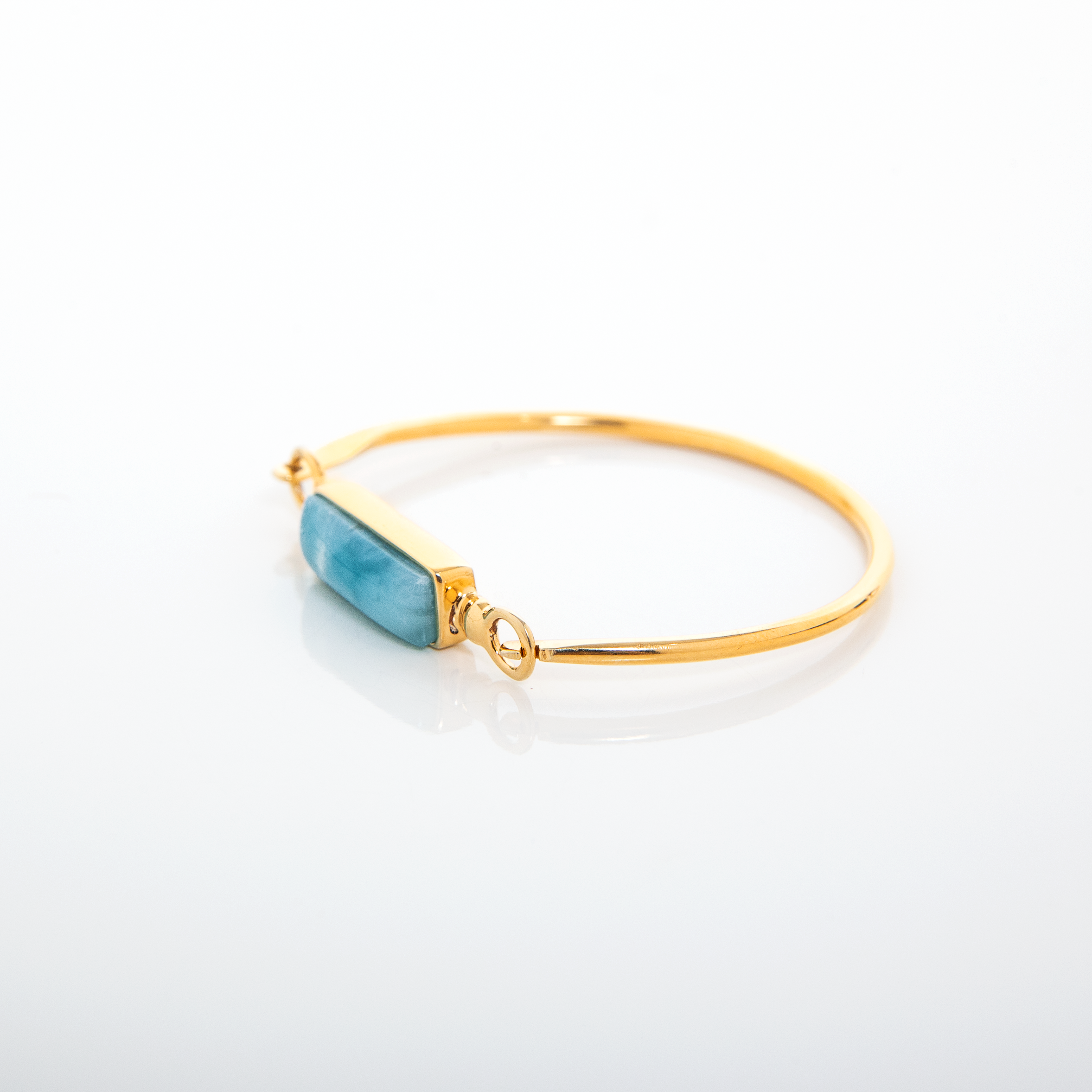 Gold Vermeil Larimar Bangle Bracelet Rye