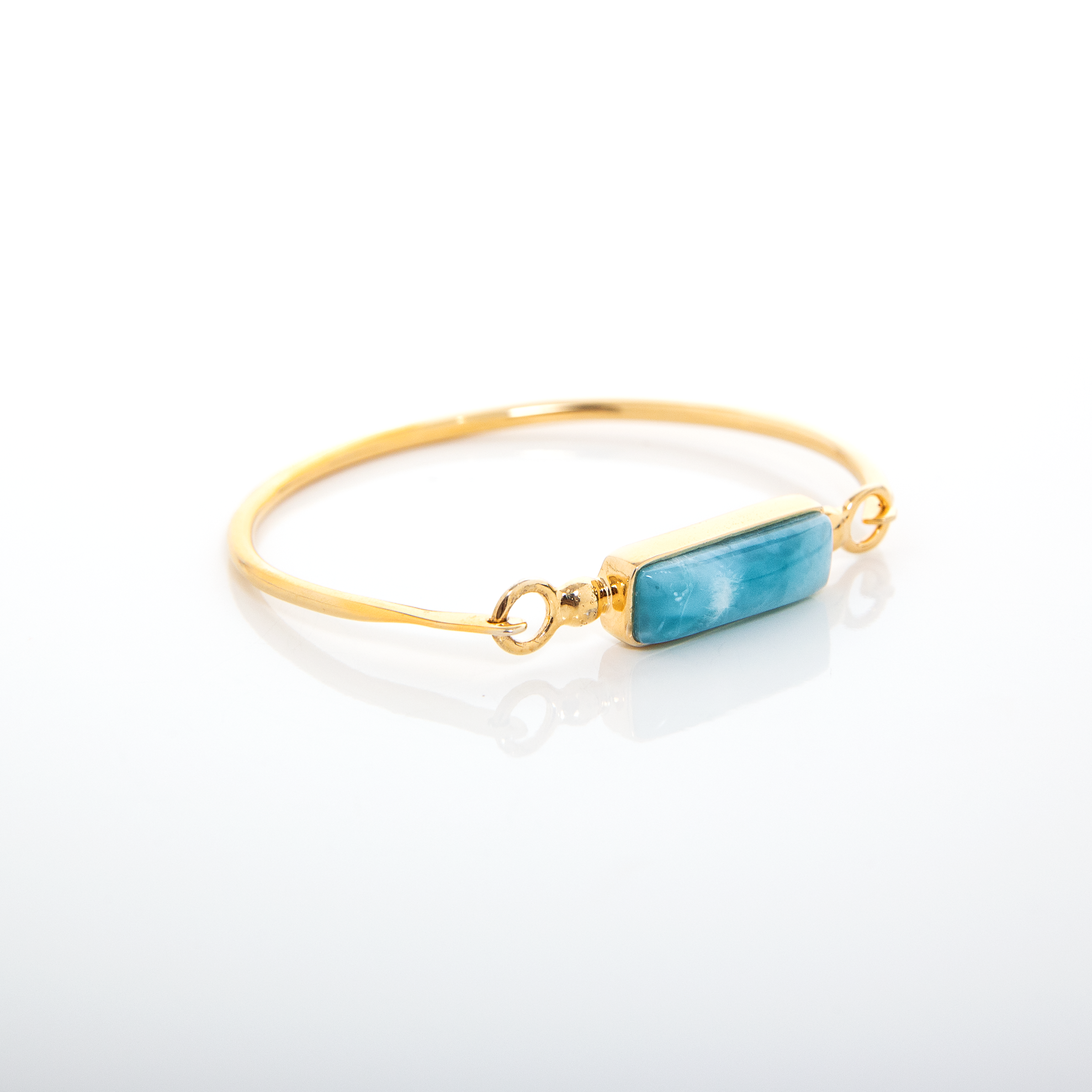 Vermeil Larimar Bangle Bracelet Rye