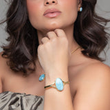 Larimar Gold Vermeil Cuff Farah