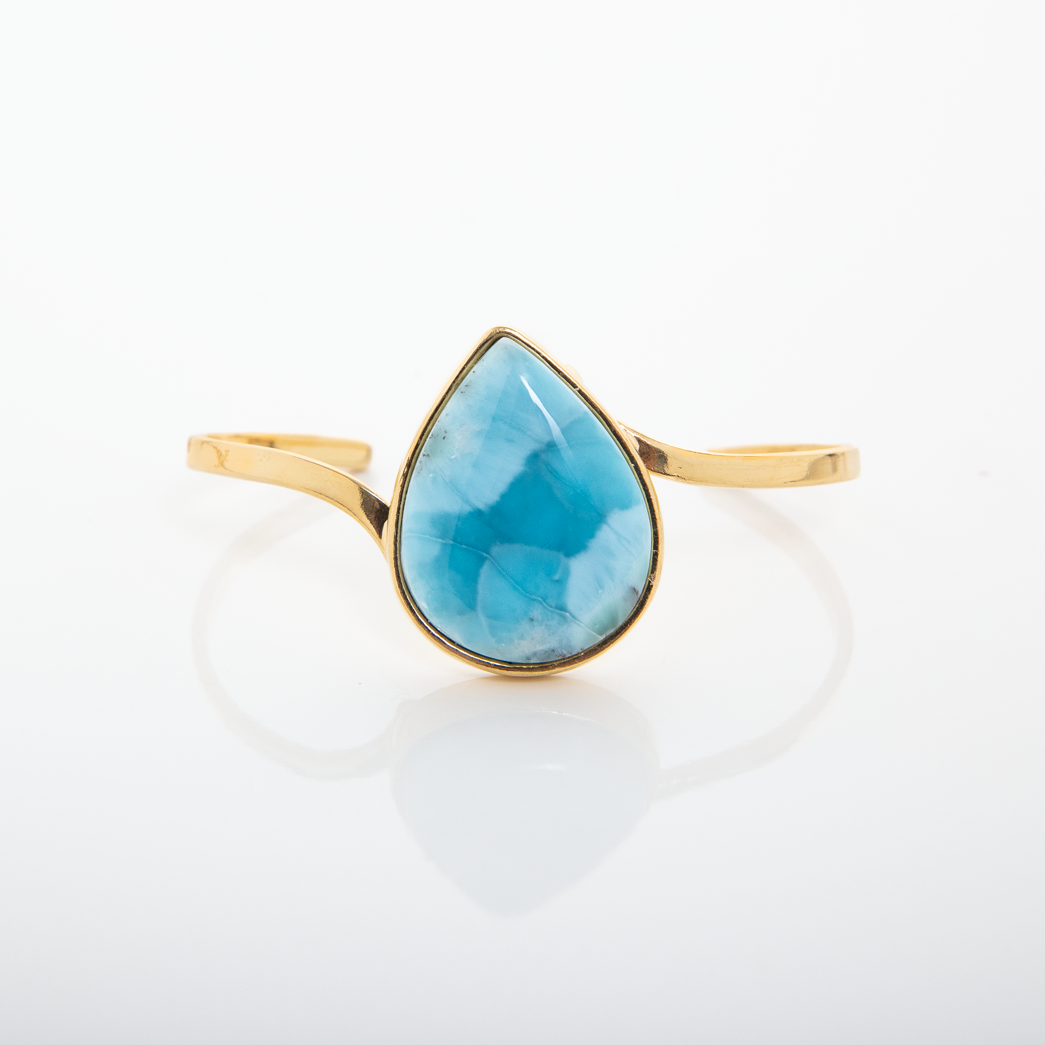 Larimar Stone in Vermeil Cuff Aliya