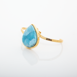 Larimar Stone in Vermeil Cuff Aliya