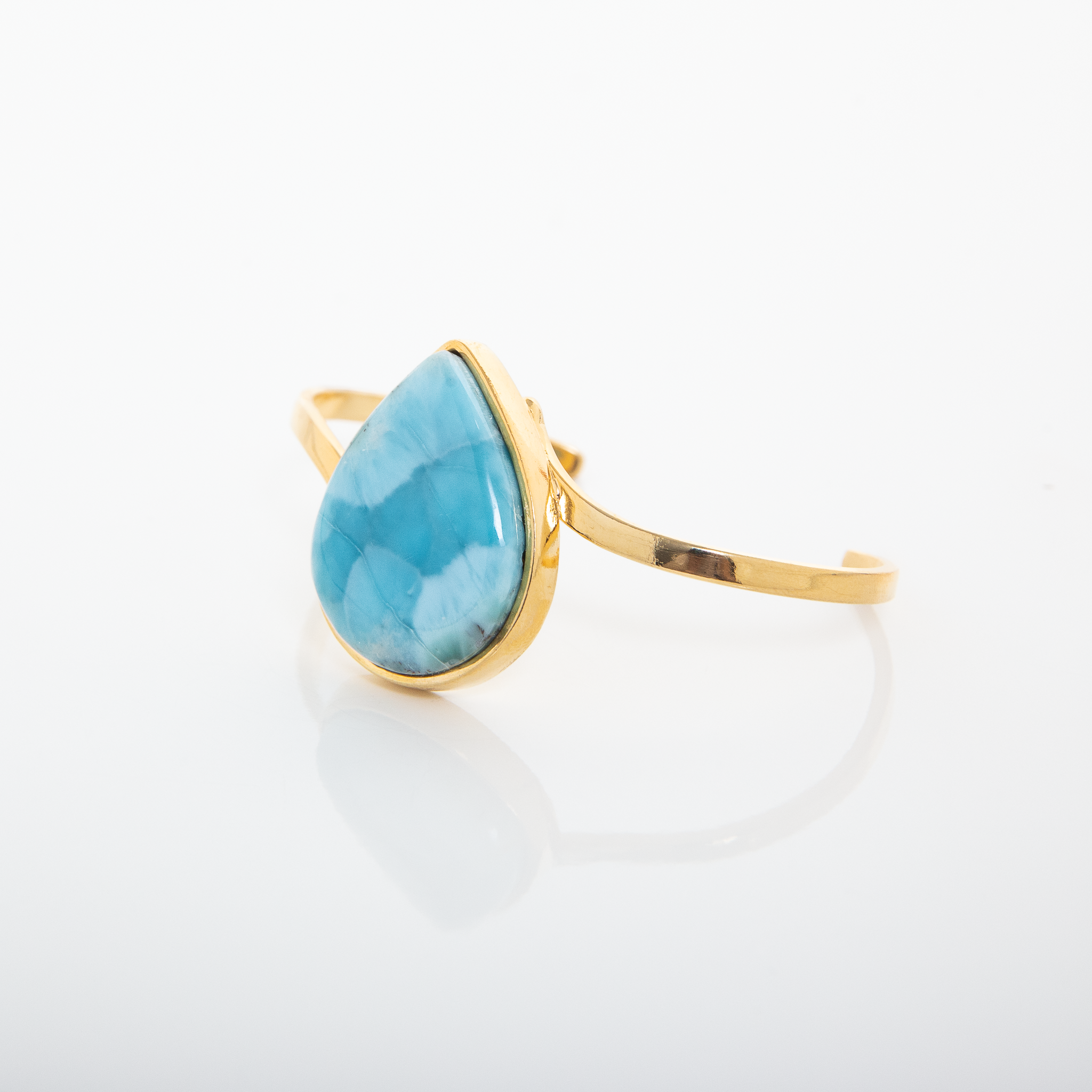 Larimar Stone in Vermeil Cuff Aliya