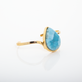 Larimar Stone in Vermeil Cuff Aliya