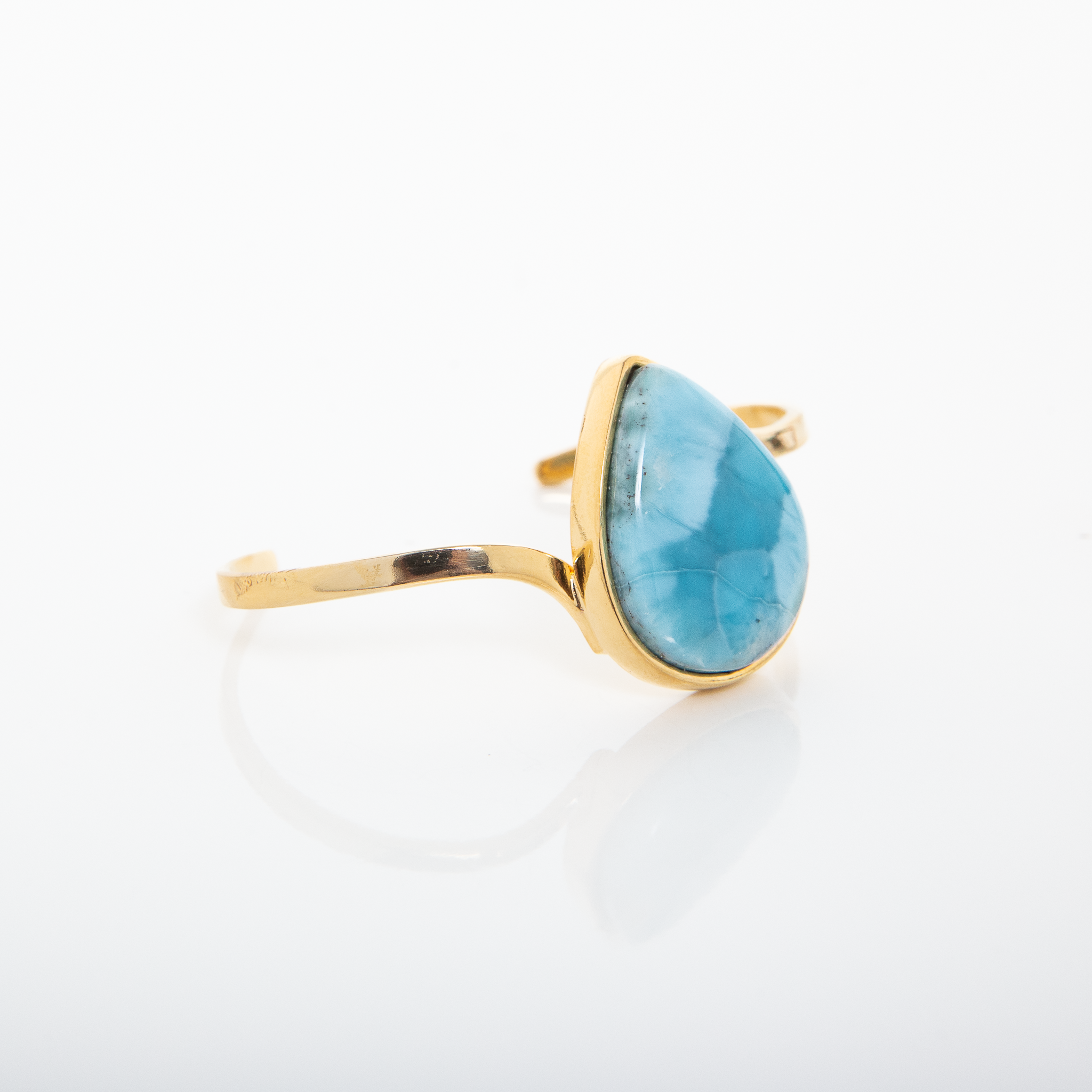 Larimar Stone in Vermeil Cuff Aliya