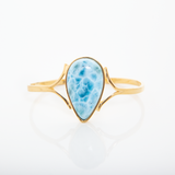 Larimar Stone Gold Vermeil Cuff Elba by The Larimar Shop®