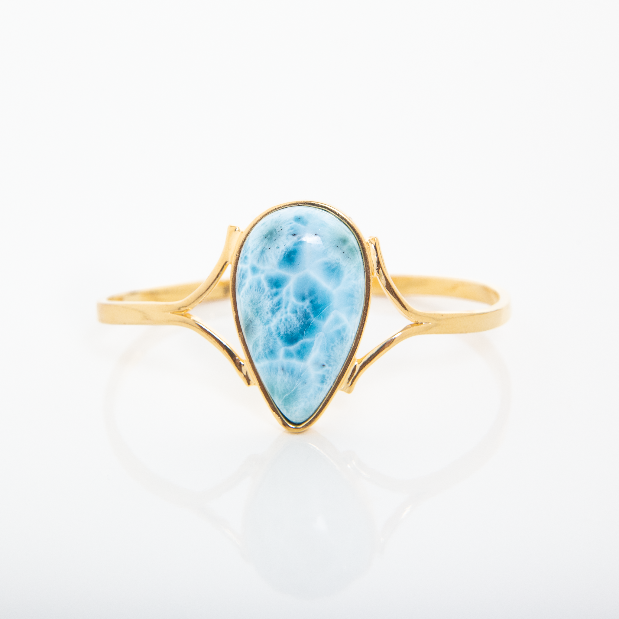 Larimar Stone Gold Vermeil Cuff Elba by The Larimar Shop®