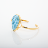 Larimar Stone Gold Vermeil Cuff Elba by The Larimar Shop®