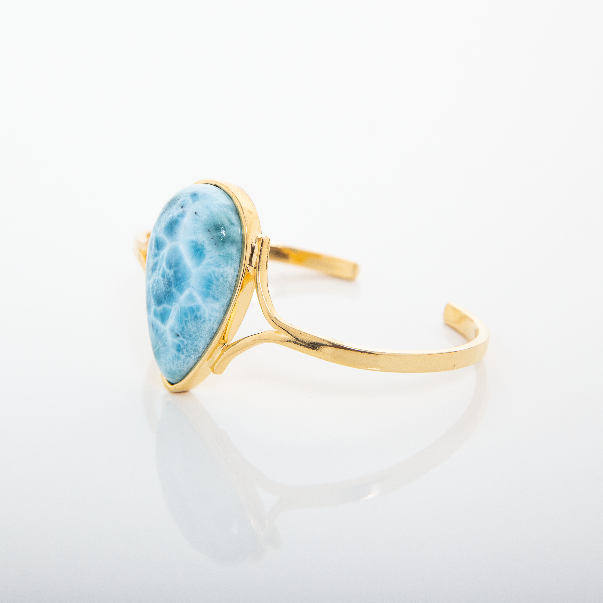 Larimar Stone Gold Vermeil Cuff Elba by The Larimar Shop®