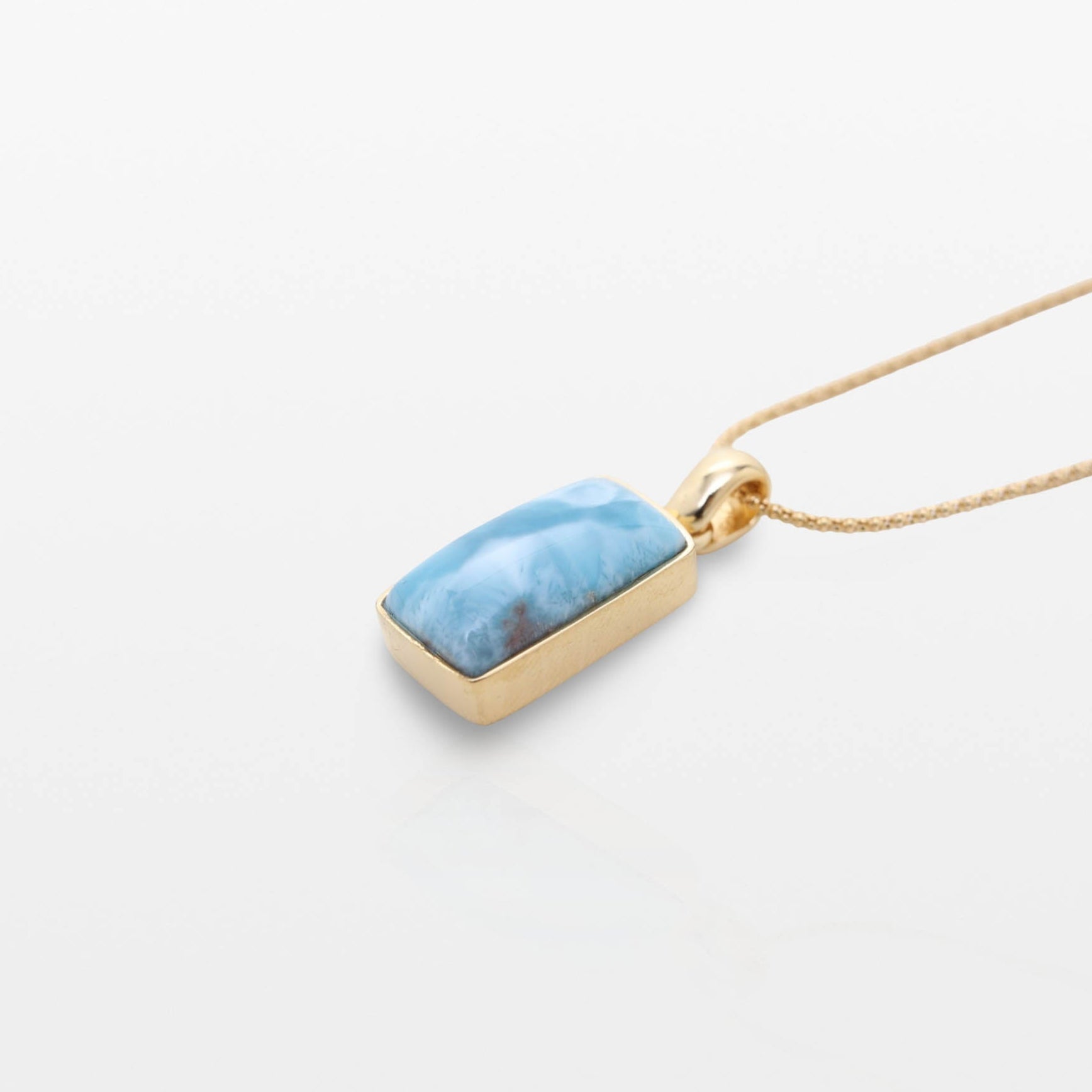 Larimar Gold Vermeil Pendant Evelyn