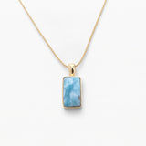 Larimar Gold Vermeil Pendant Evelyn